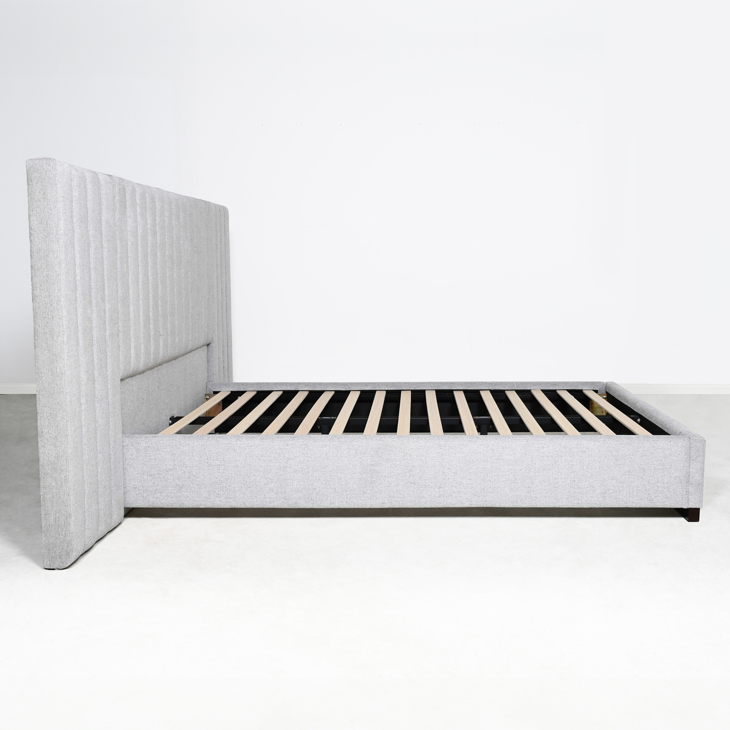 Aubin Linen-Blend Bed Frame