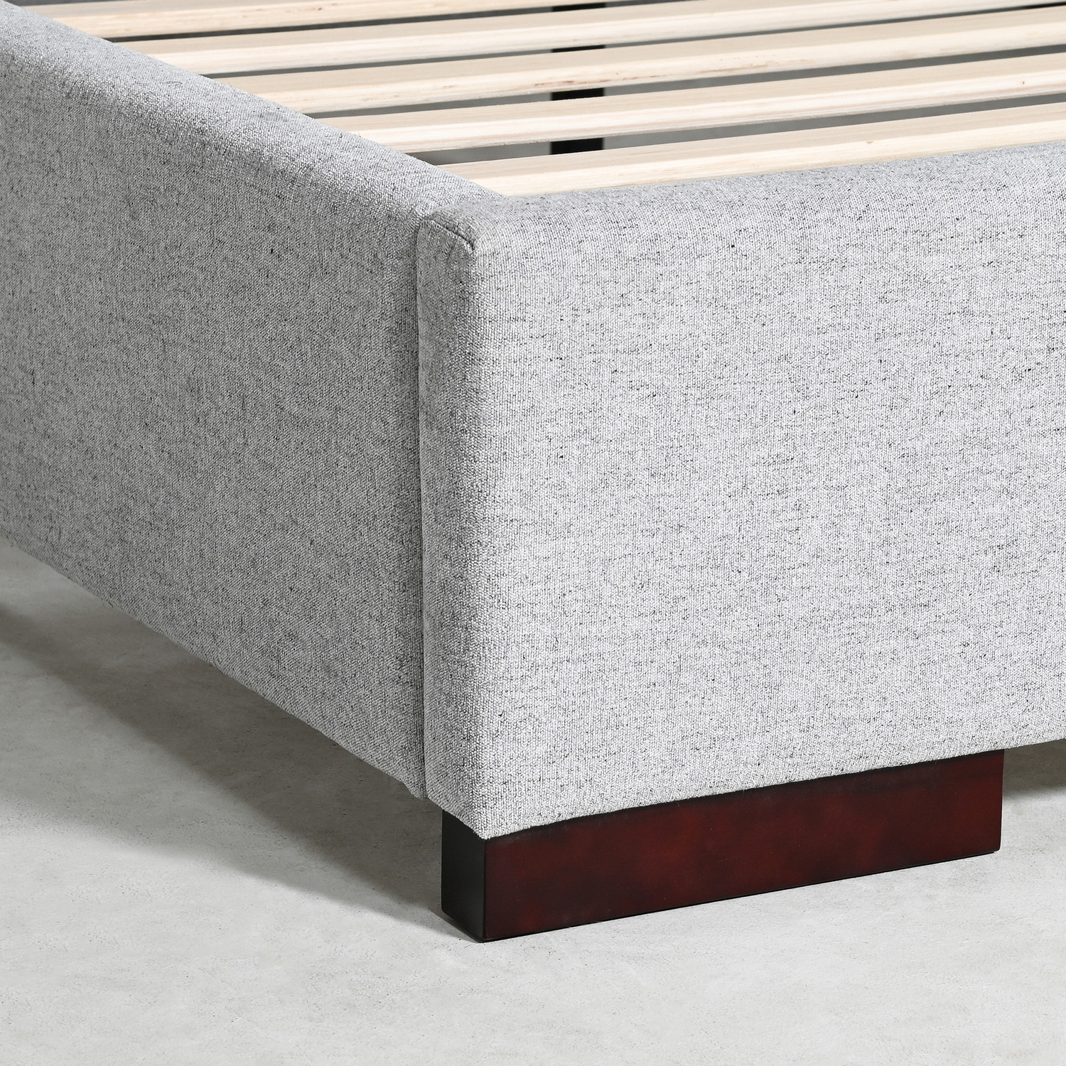 Aubin Linen-Blend Bed Frame
