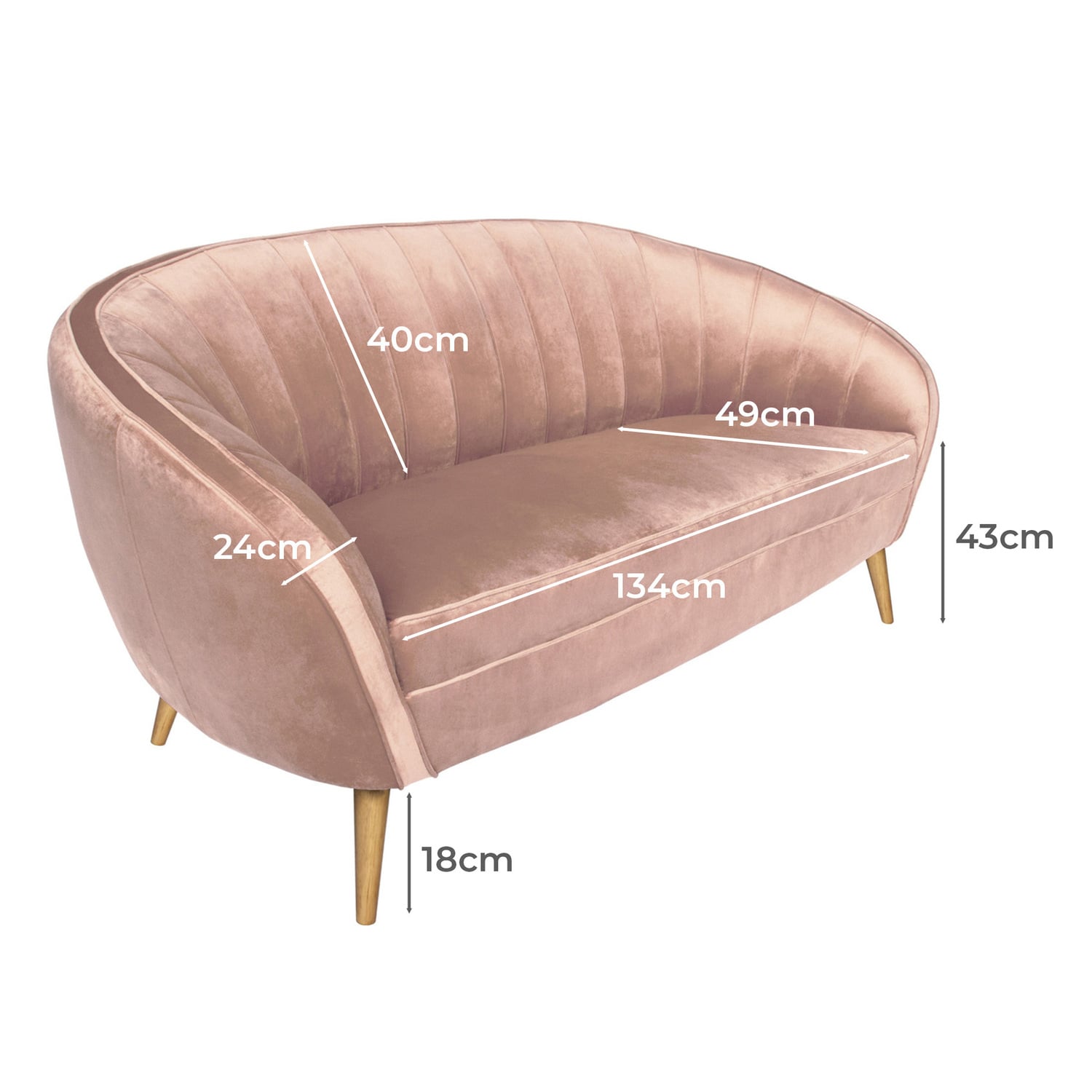 Bernier Velvet Sofa