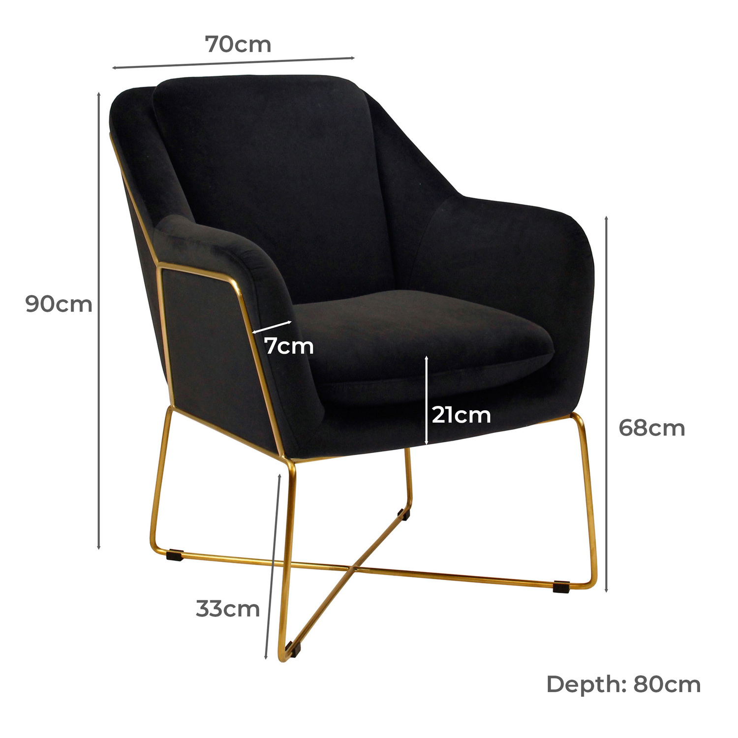Dover Velvet Armchair