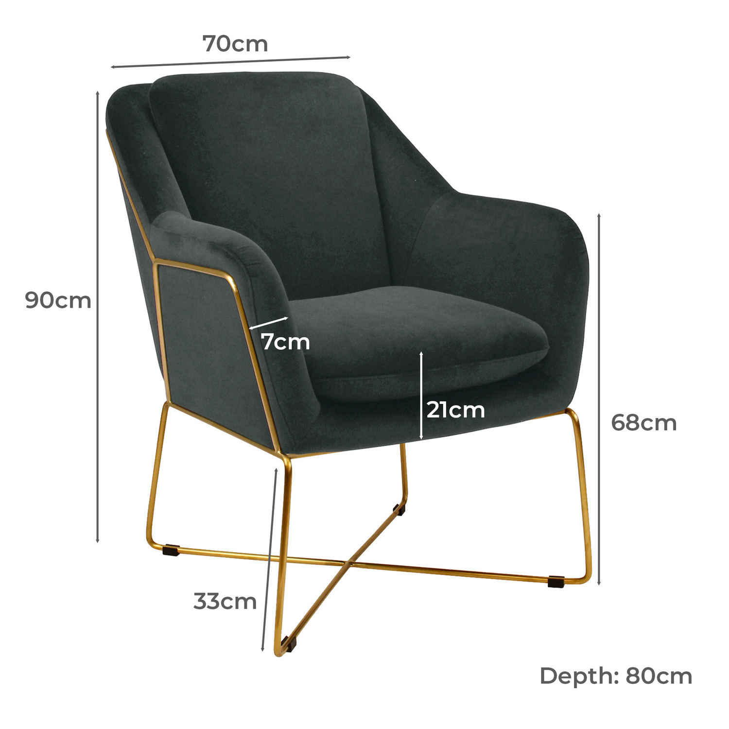 Dover Velvet Armchair
