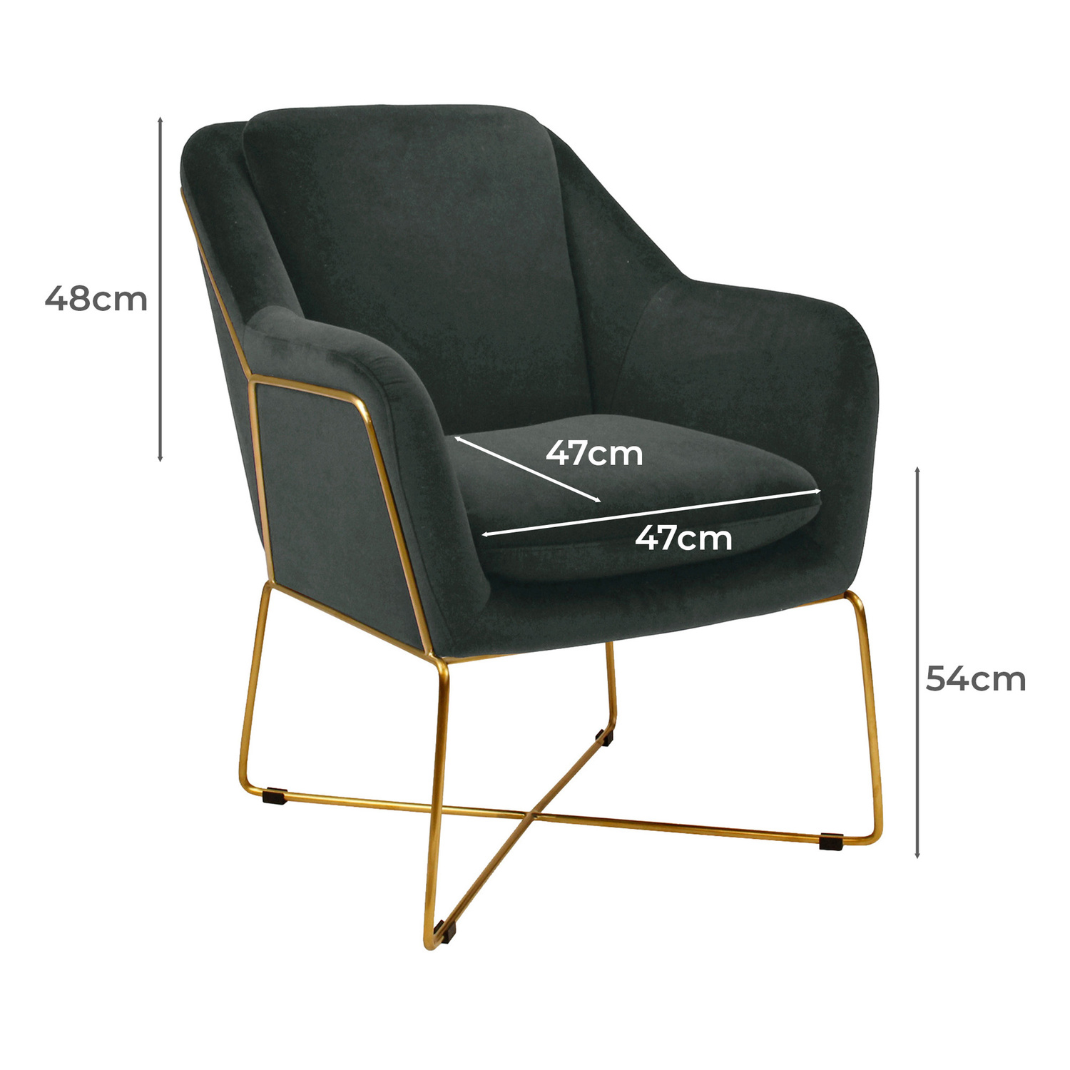 Dover Velvet Armchair