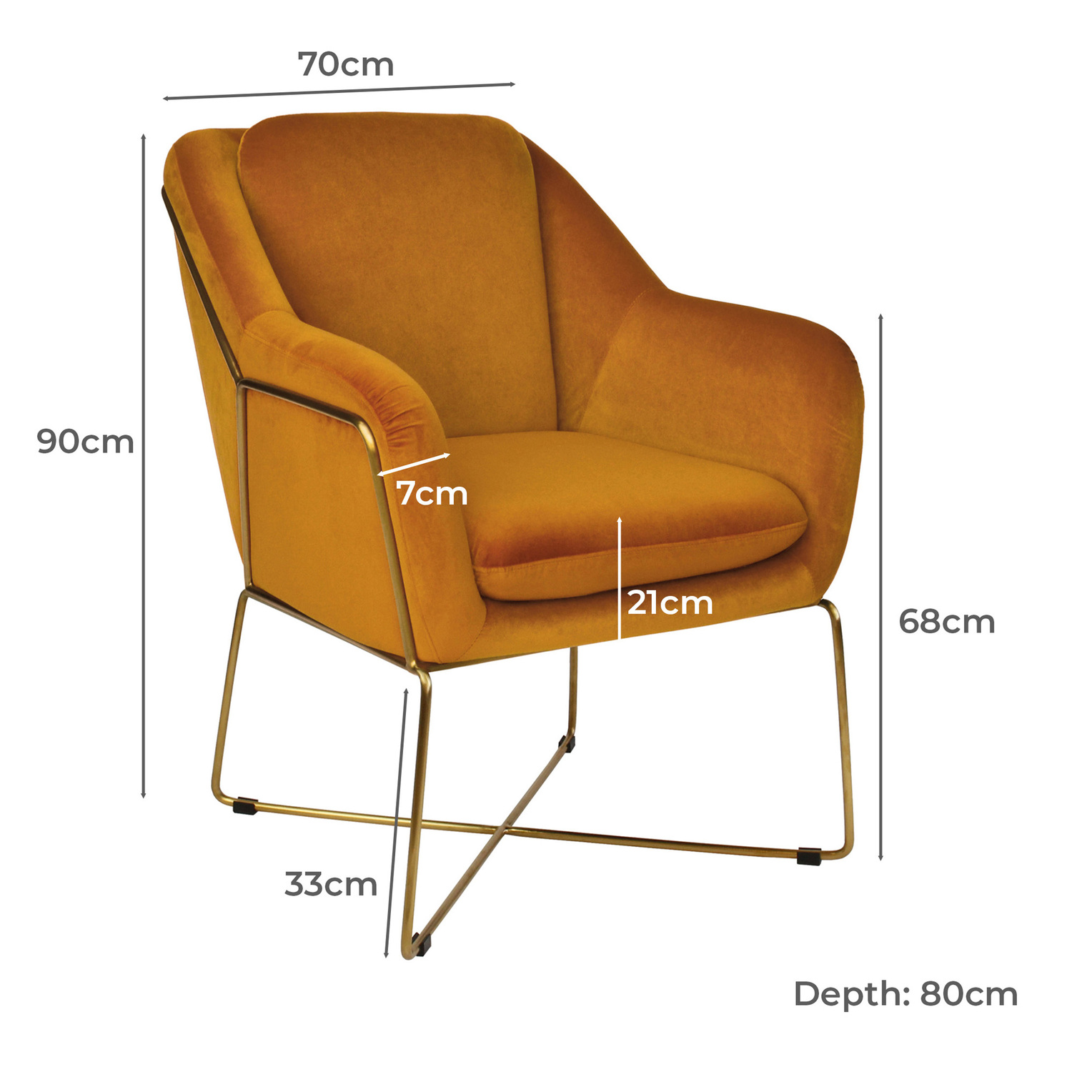 Dover Velvet Armchair