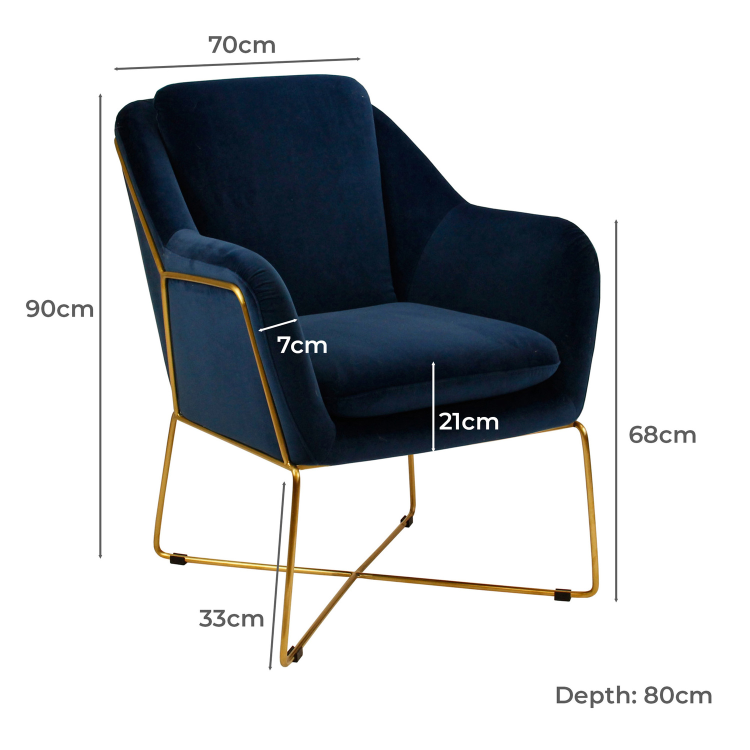Dover Velvet Armchair