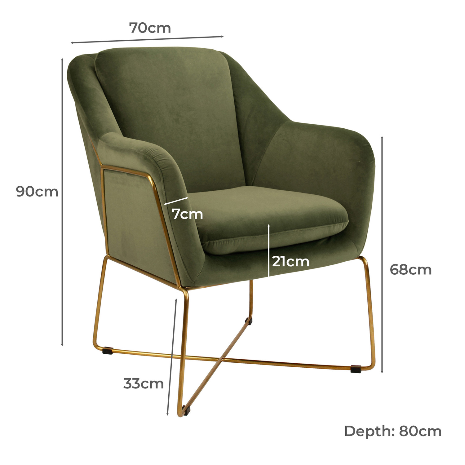Dover Velvet Armchair