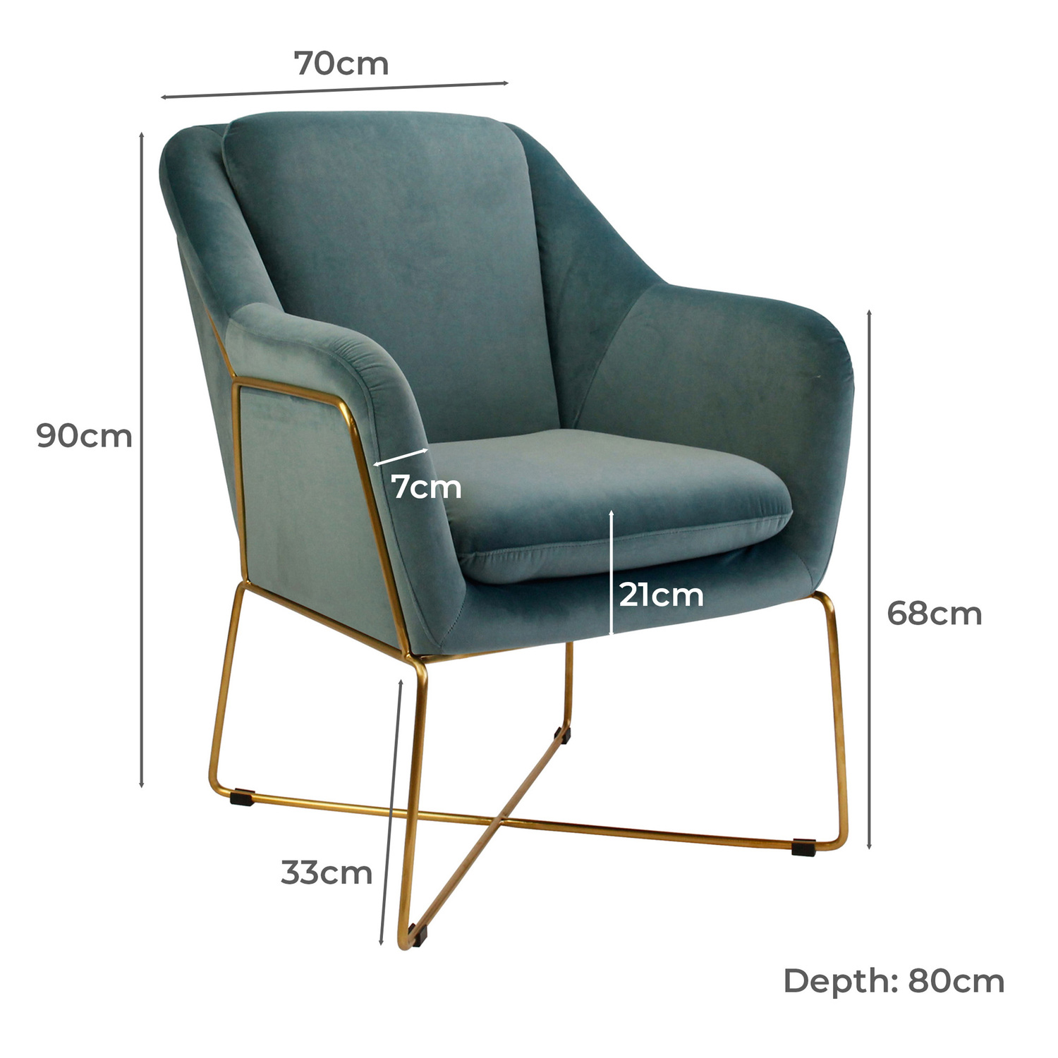 Dover Velvet Armchair