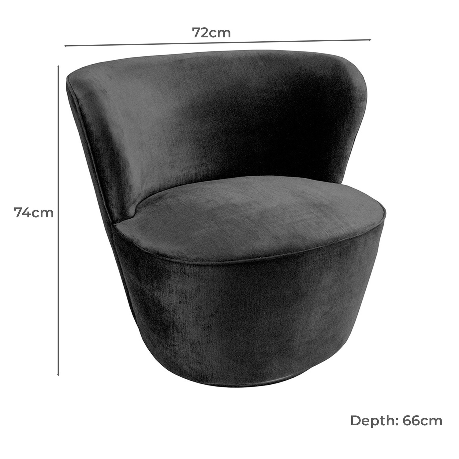 Raeley Velvet Swivel Chair