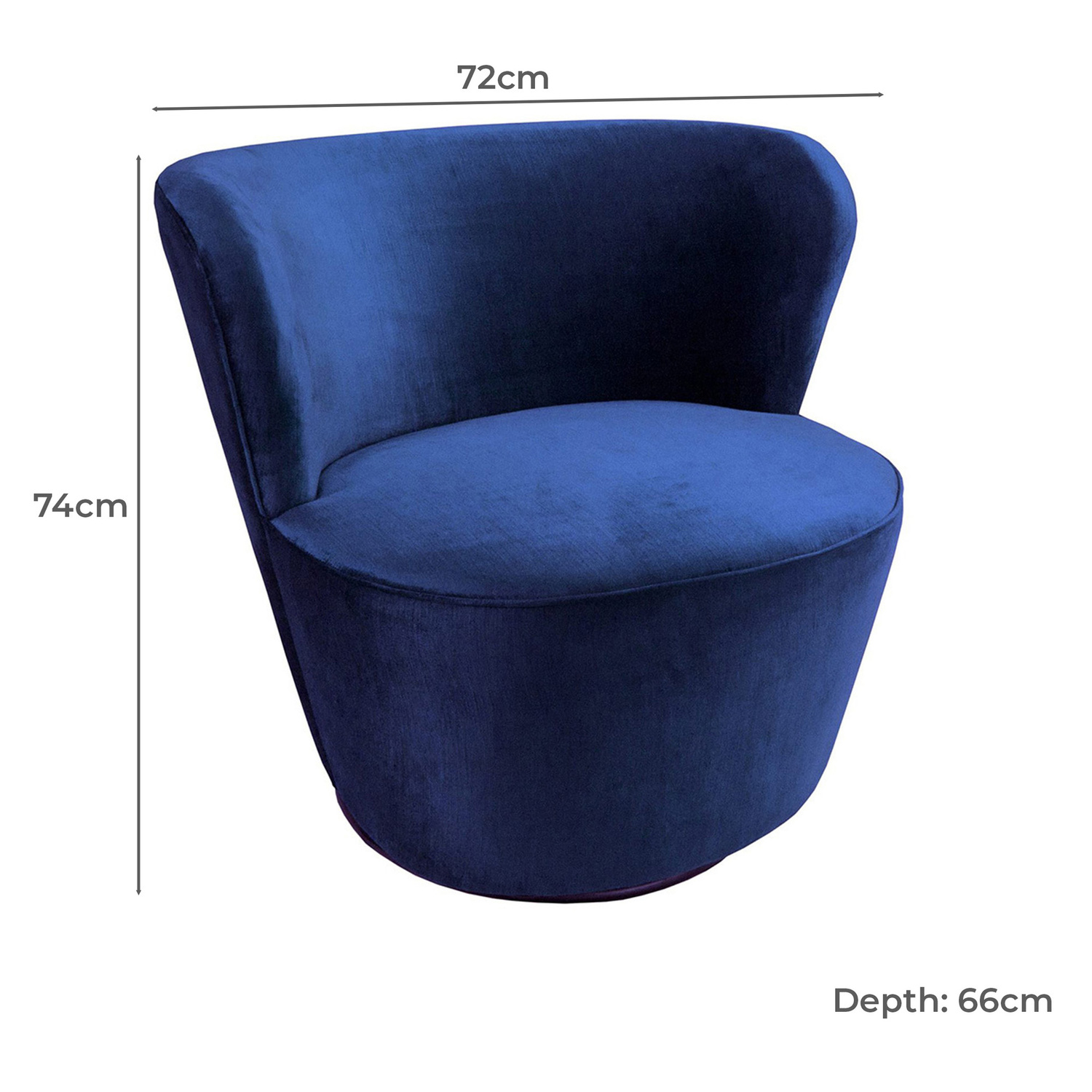 Raeley Velvet Swivel Chair