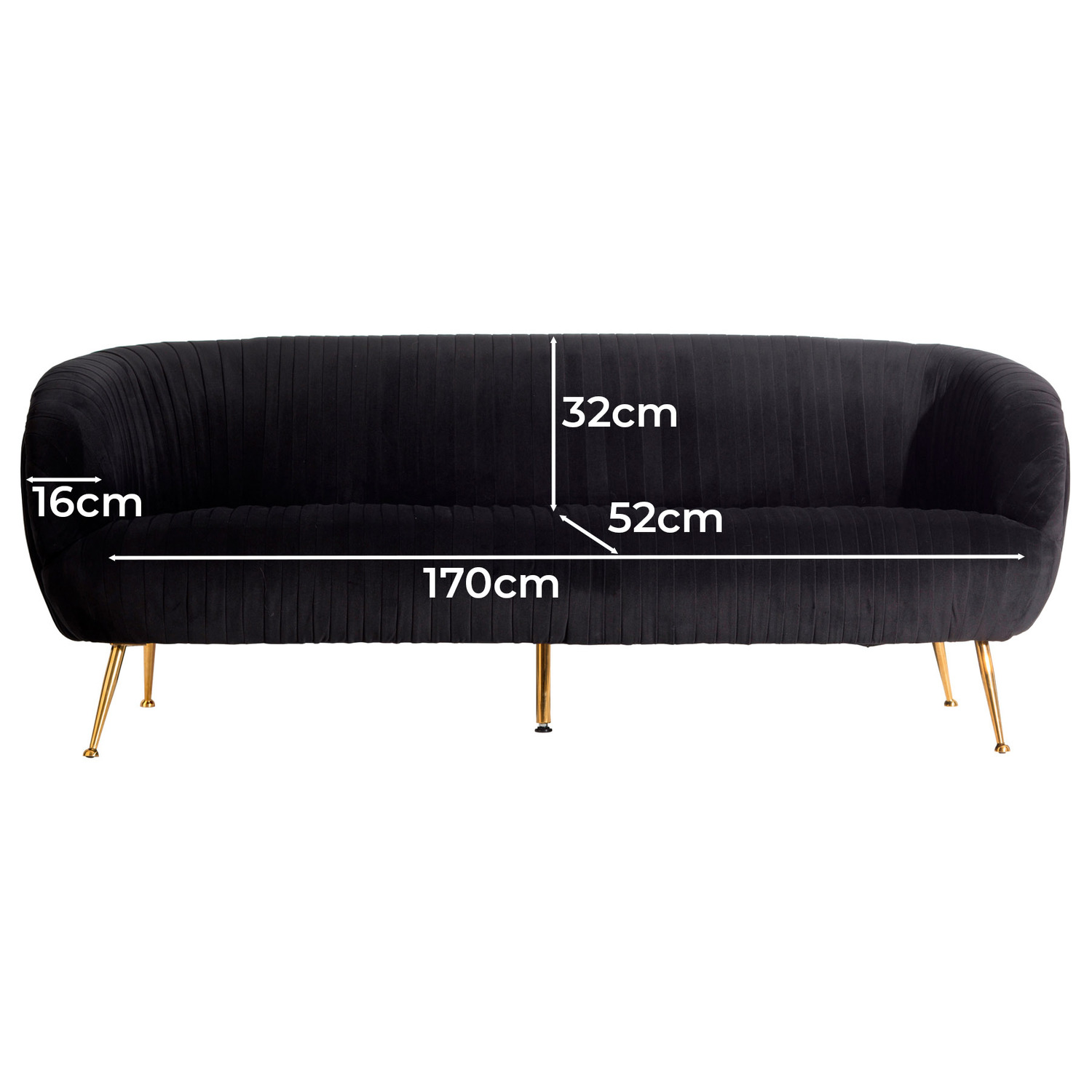 Cardiff 3 Seater Velvet Sofa