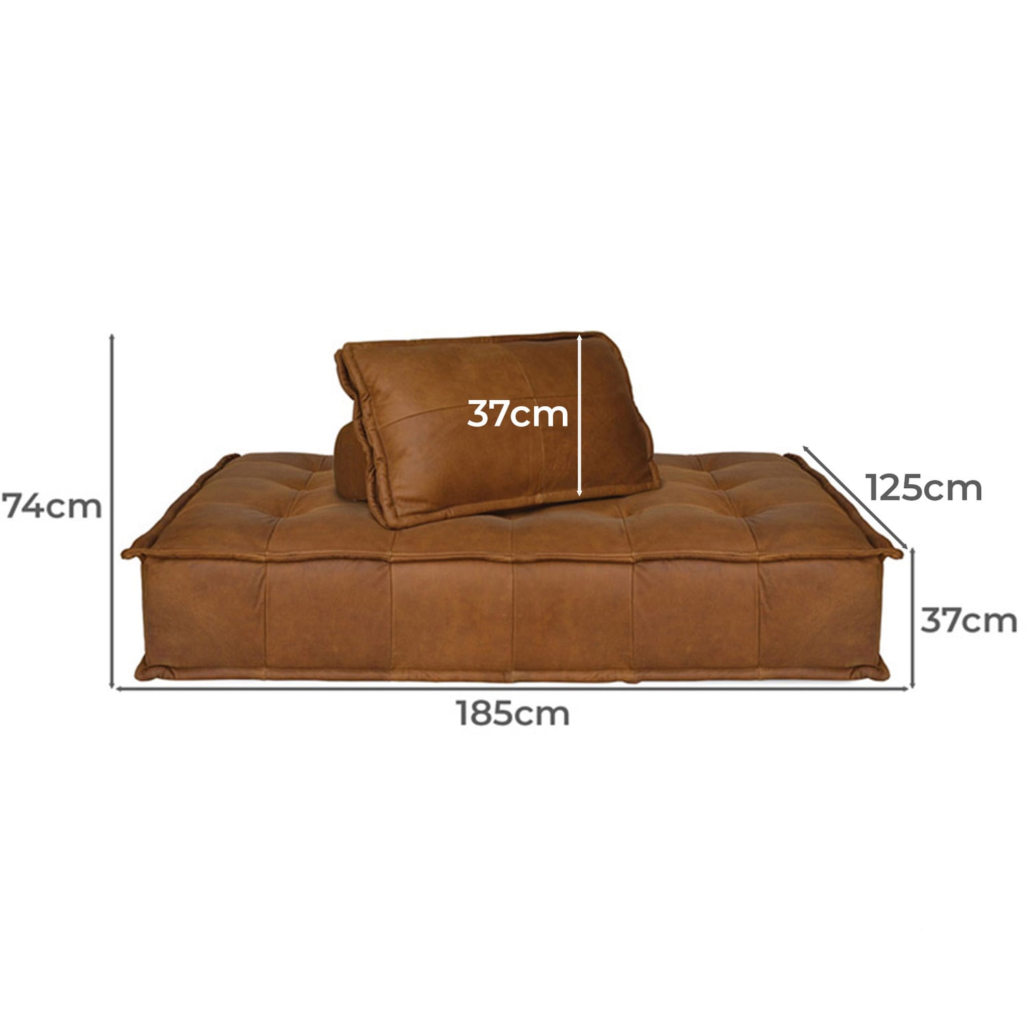 Audrey Double Leather Lounger
