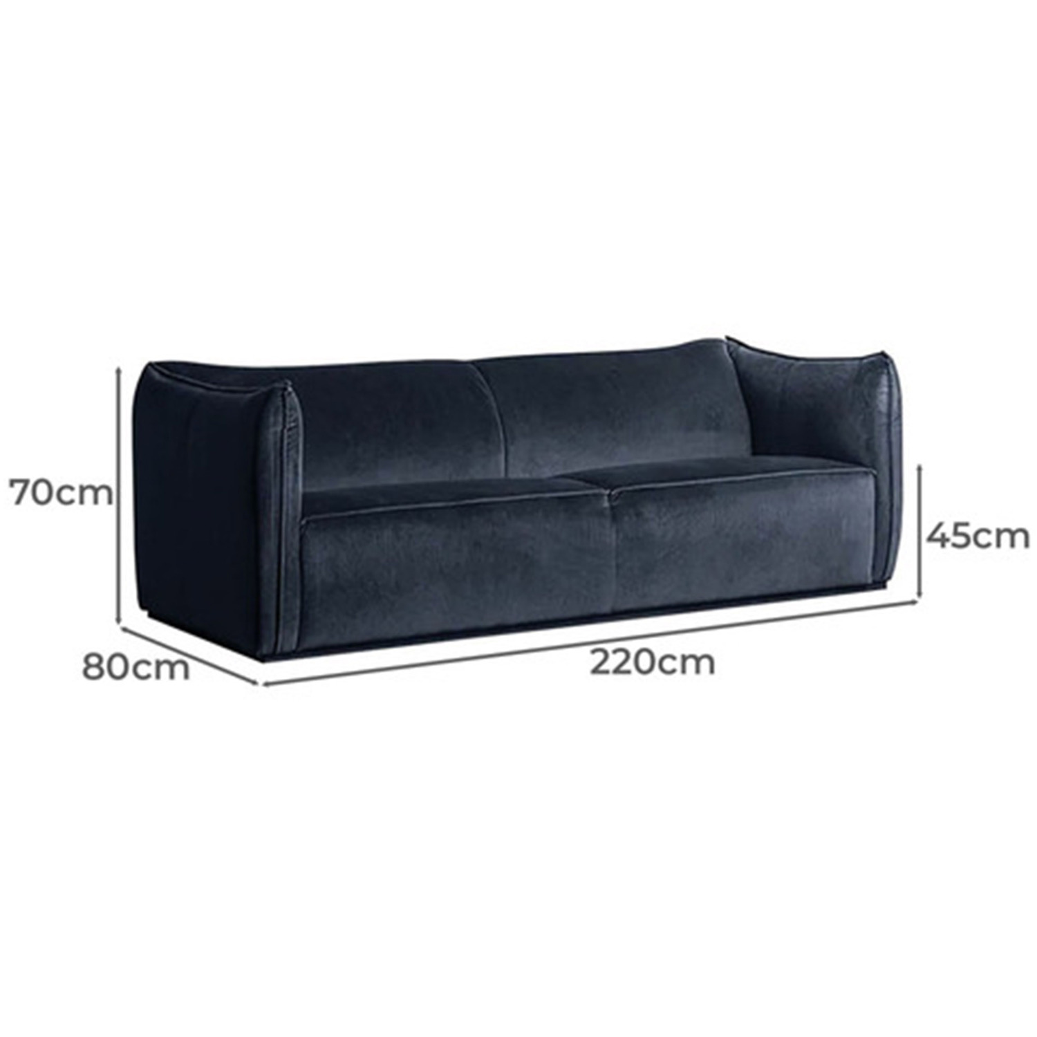 Parma 3 Seater Velvet Sofa