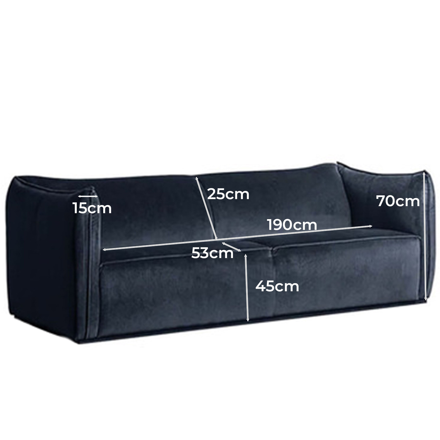 Parma 3 Seater Velvet Sofa