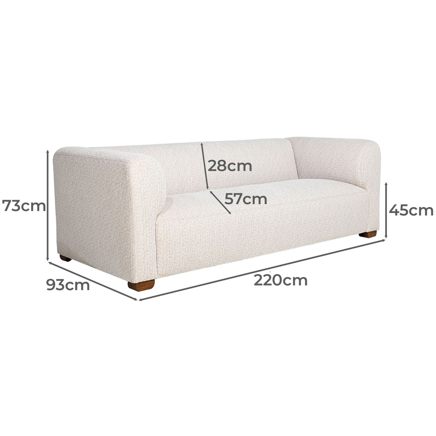 Lawton 3 Seater Upholstered Sofa