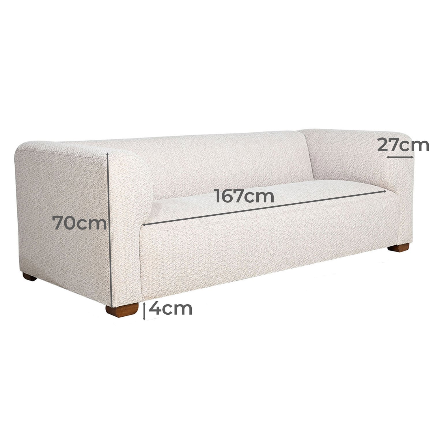 Lawton 3 Seater Upholstered Sofa