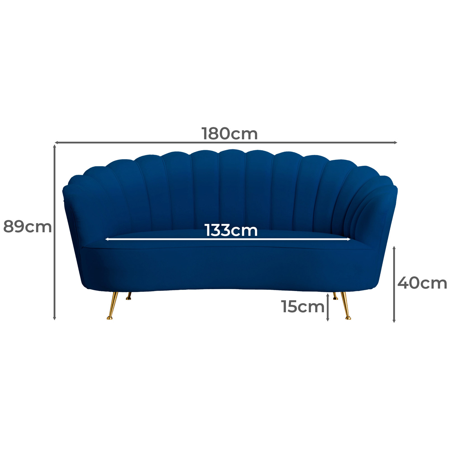 Covington 2 Seater Velvet Sofa