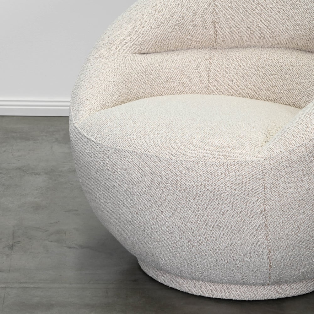 Oatmeal Clara Boucle Swivel Armchair