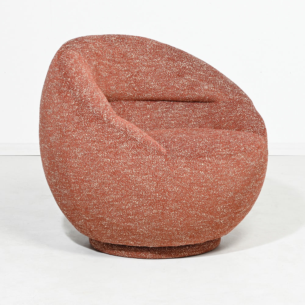 Terra Red Clara Swivel Armchair