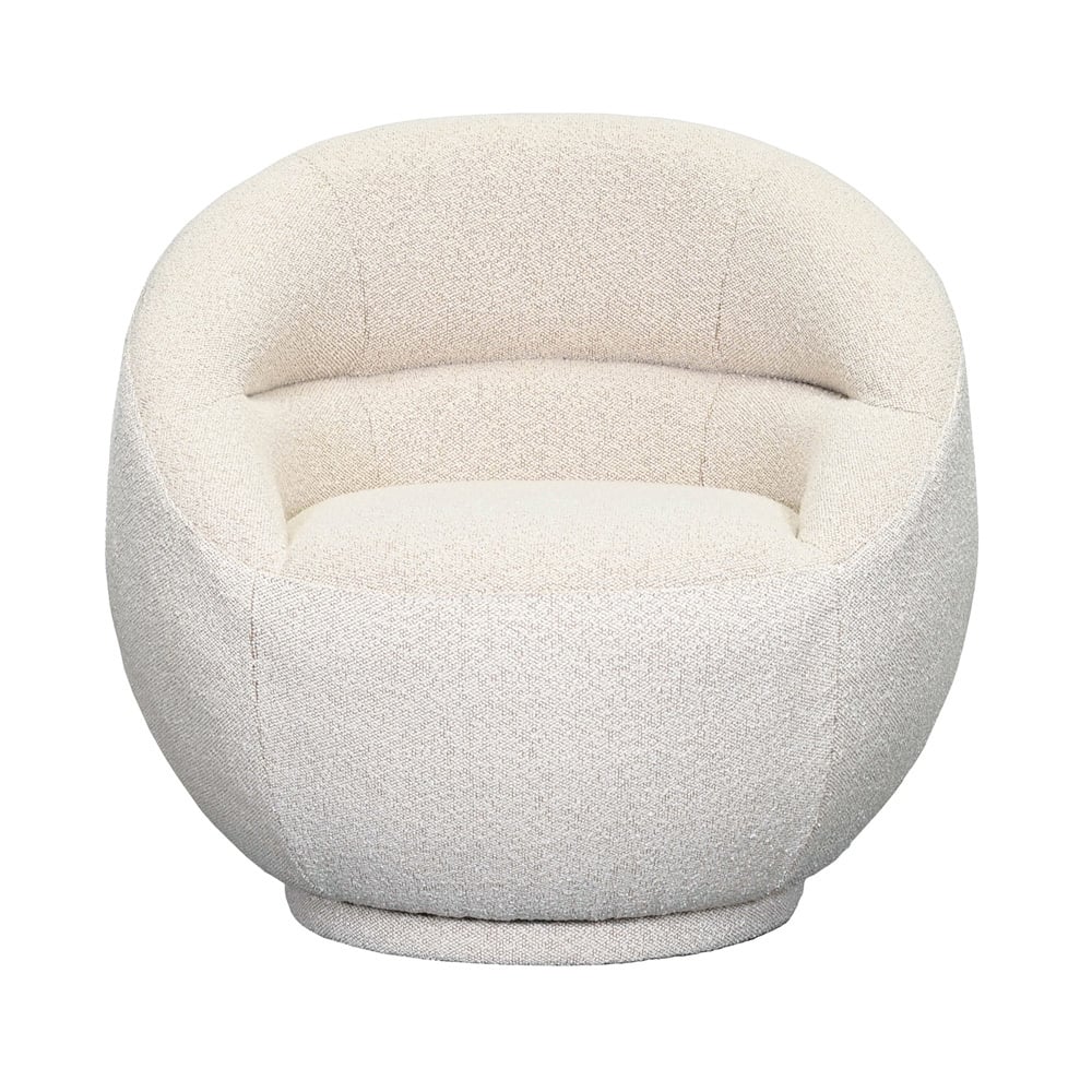 Oatmeal Clara Boucle Swivel Armchair