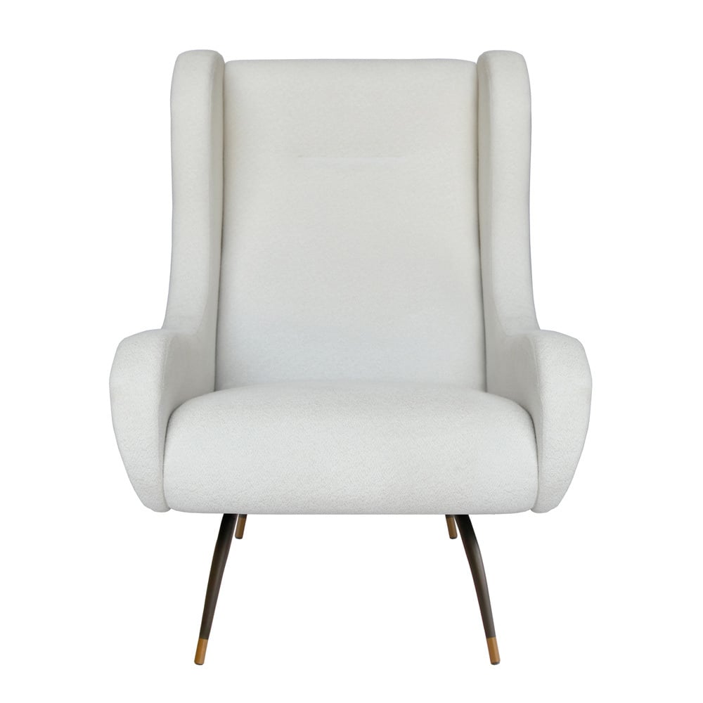 White Armin Upholstered Armchair