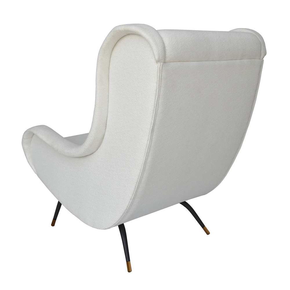 White Armin Upholstered Armchair