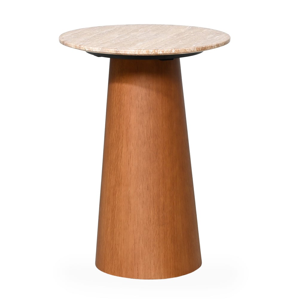Alain Travertine  Side Table
