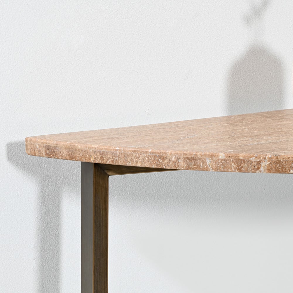 Fabienne Travertine Console Table