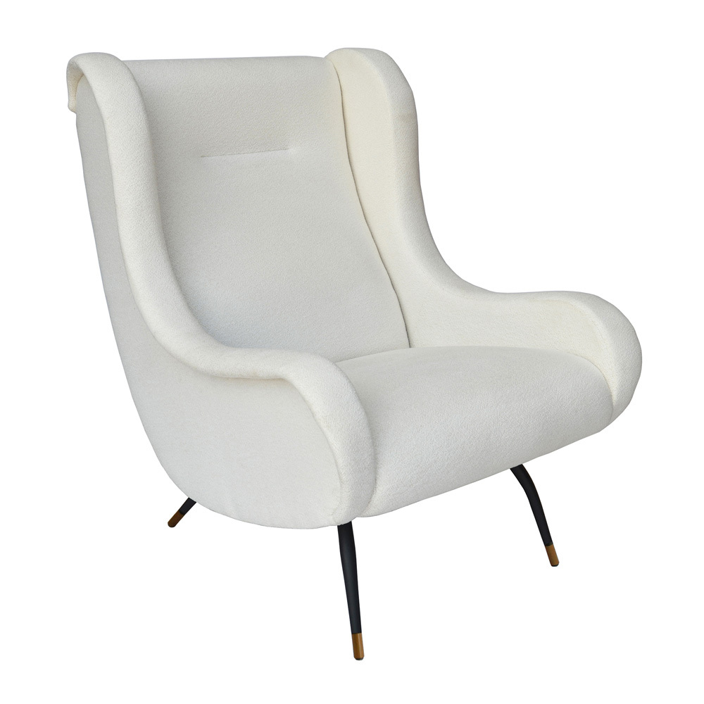White Armin Upholstered Armchair