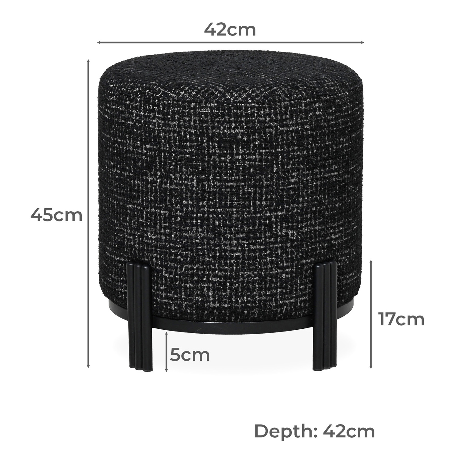 Stamford Boucle Ottoman