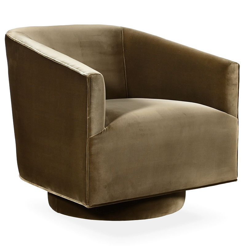 Gabby Velvet Swivel Armchair