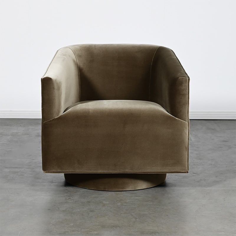 Gabby Velvet Swivel Armchair