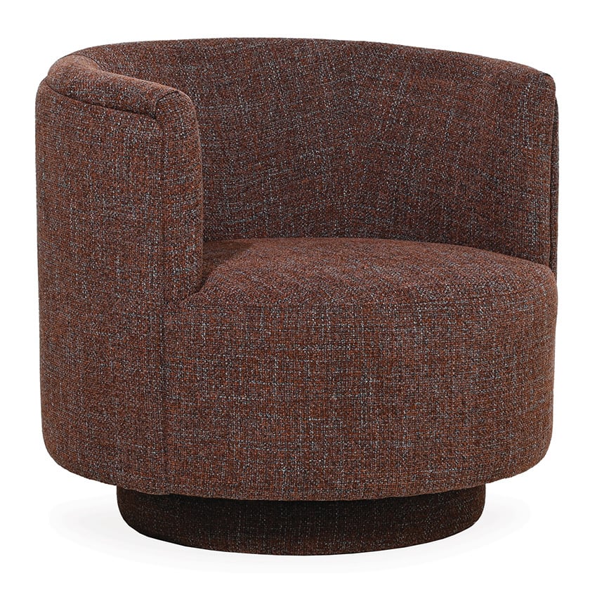 Mocha Caramel Camilla Upholstered Swivel Armchair