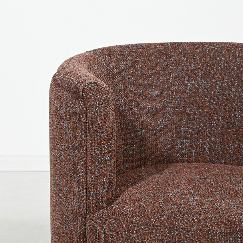 Mocha Caramel Camilla Upholstered Swivel Armchair