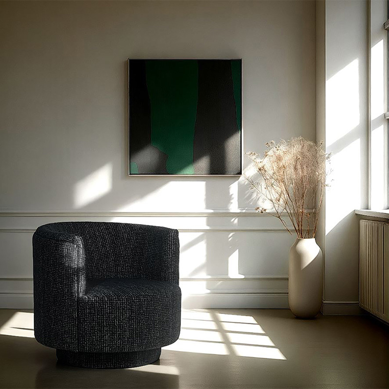 Sable Camilla Upholstered Swivel Armchair