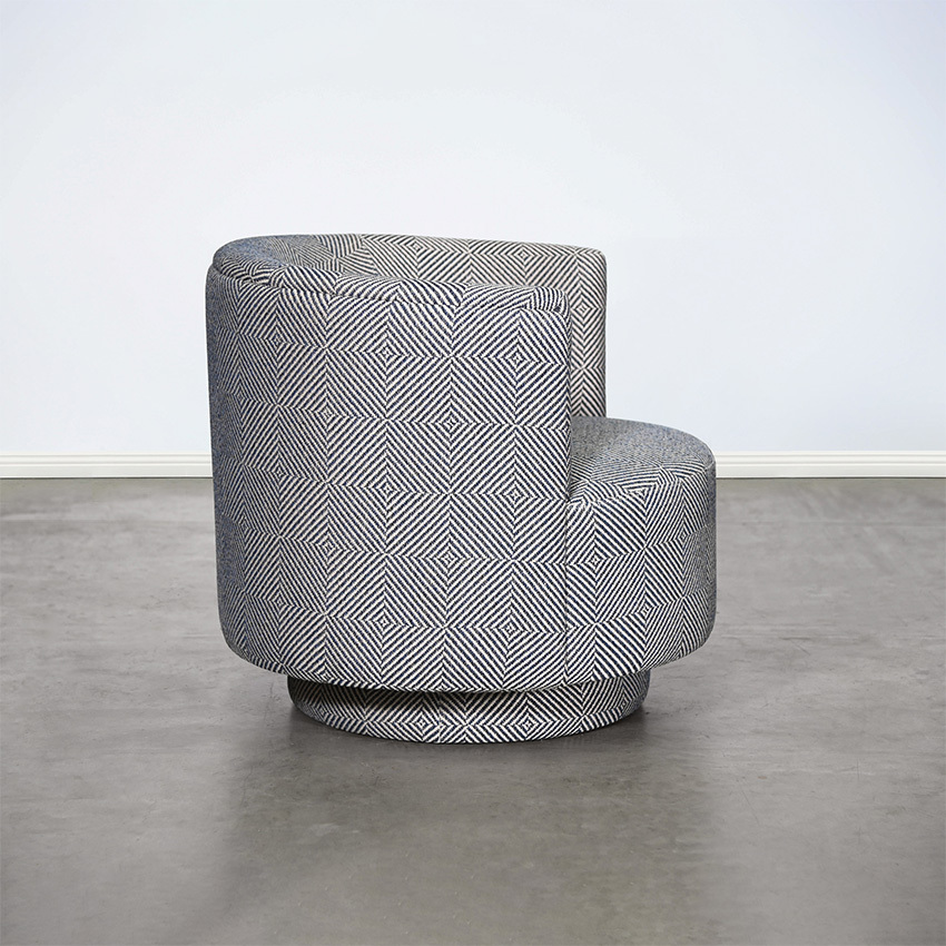 Natural Geo Camilla Upholstered Swivel Armchair