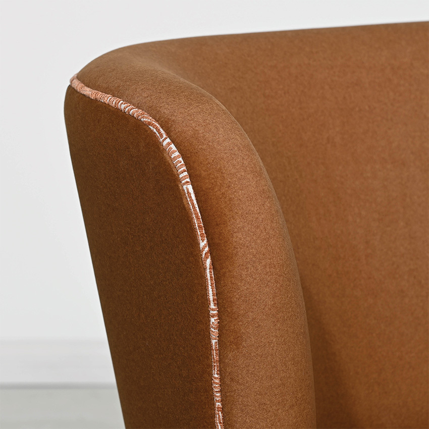 Brown Veni Upholstered Swivel Armchair