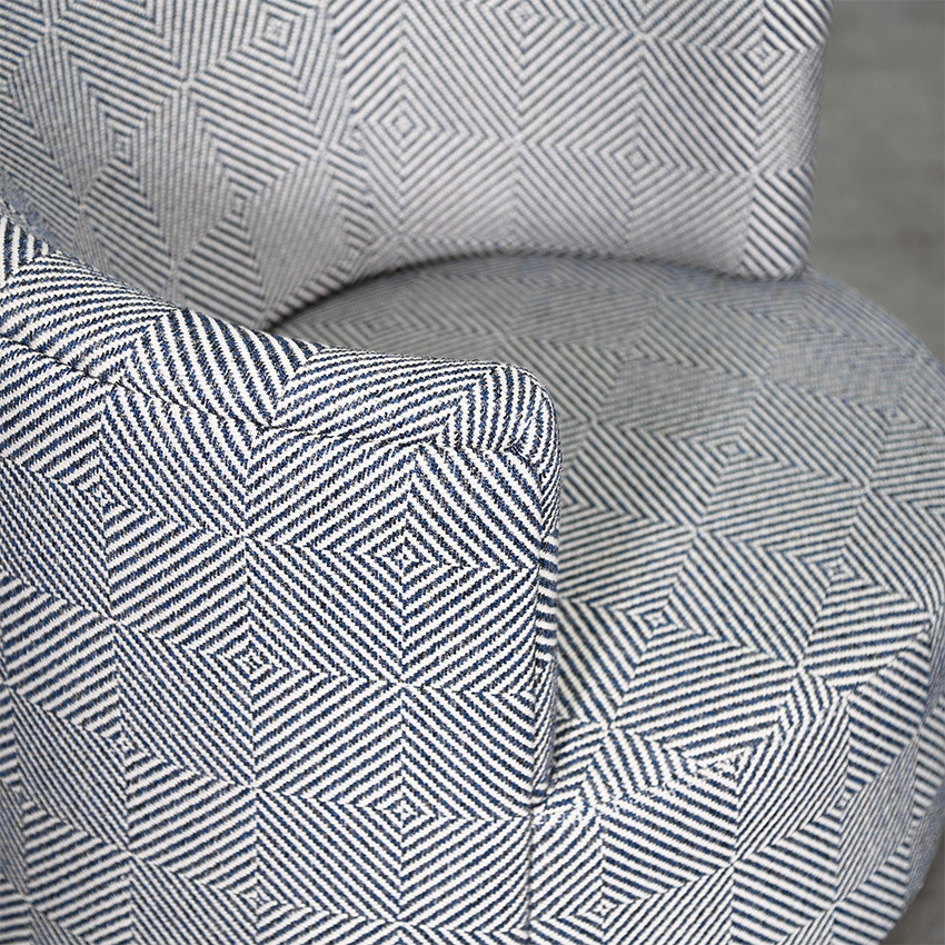 Natural Geo Camilla Upholstered Swivel Armchair