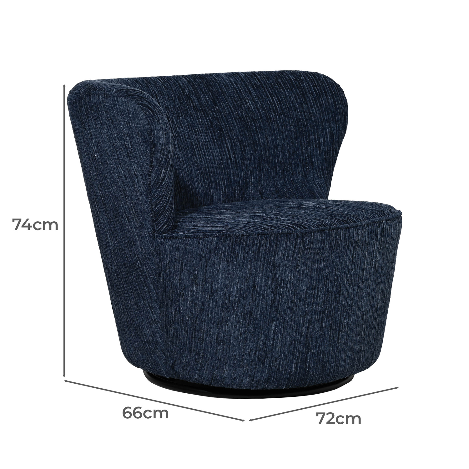 Indigo Veni Upholstered Swivel Wingback Chair
