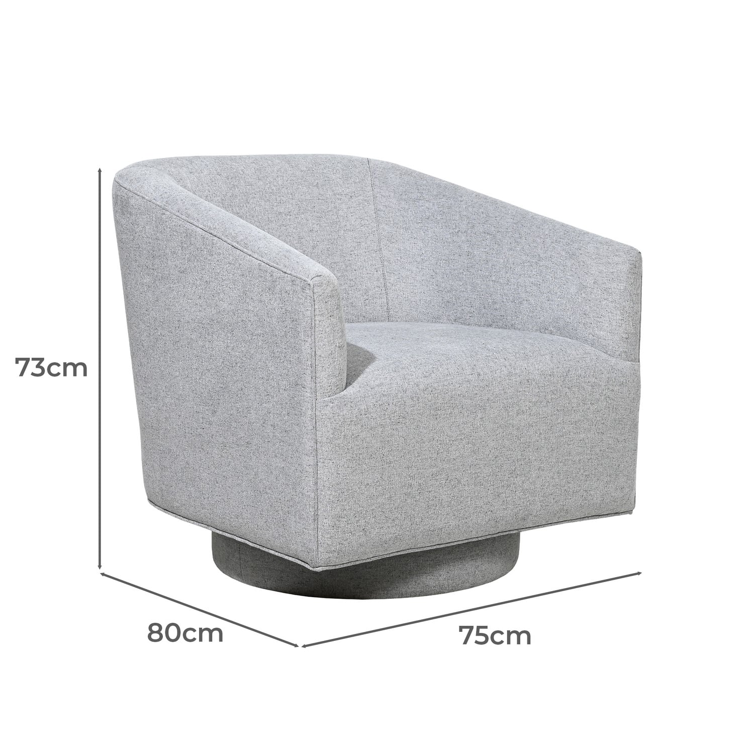 Gabby Linen Blend Swivel Tub Chair
