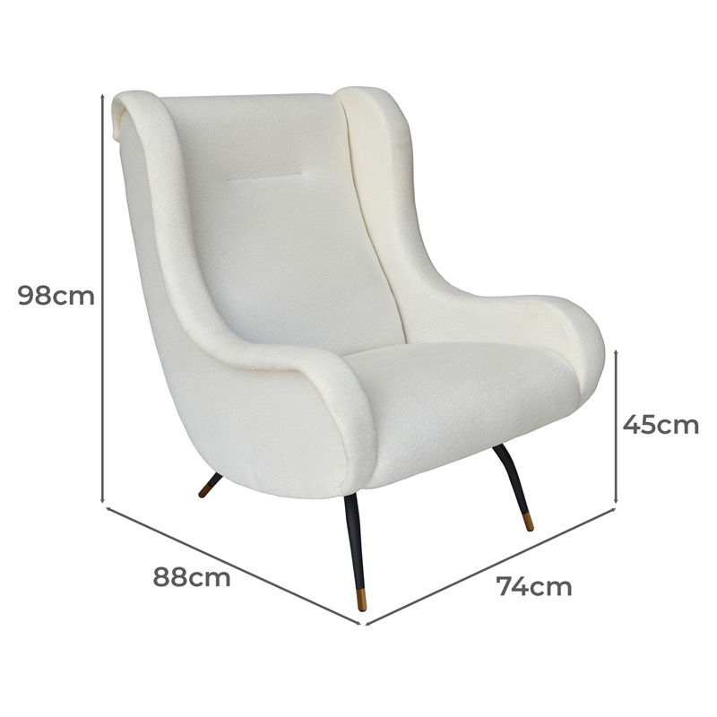 Cream Armin Upholstered Accent Chair