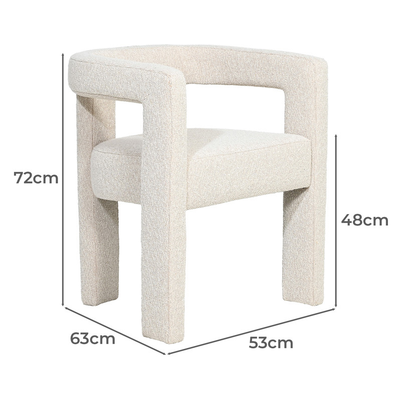 Oatmeal Simone Upholstered Armchair
