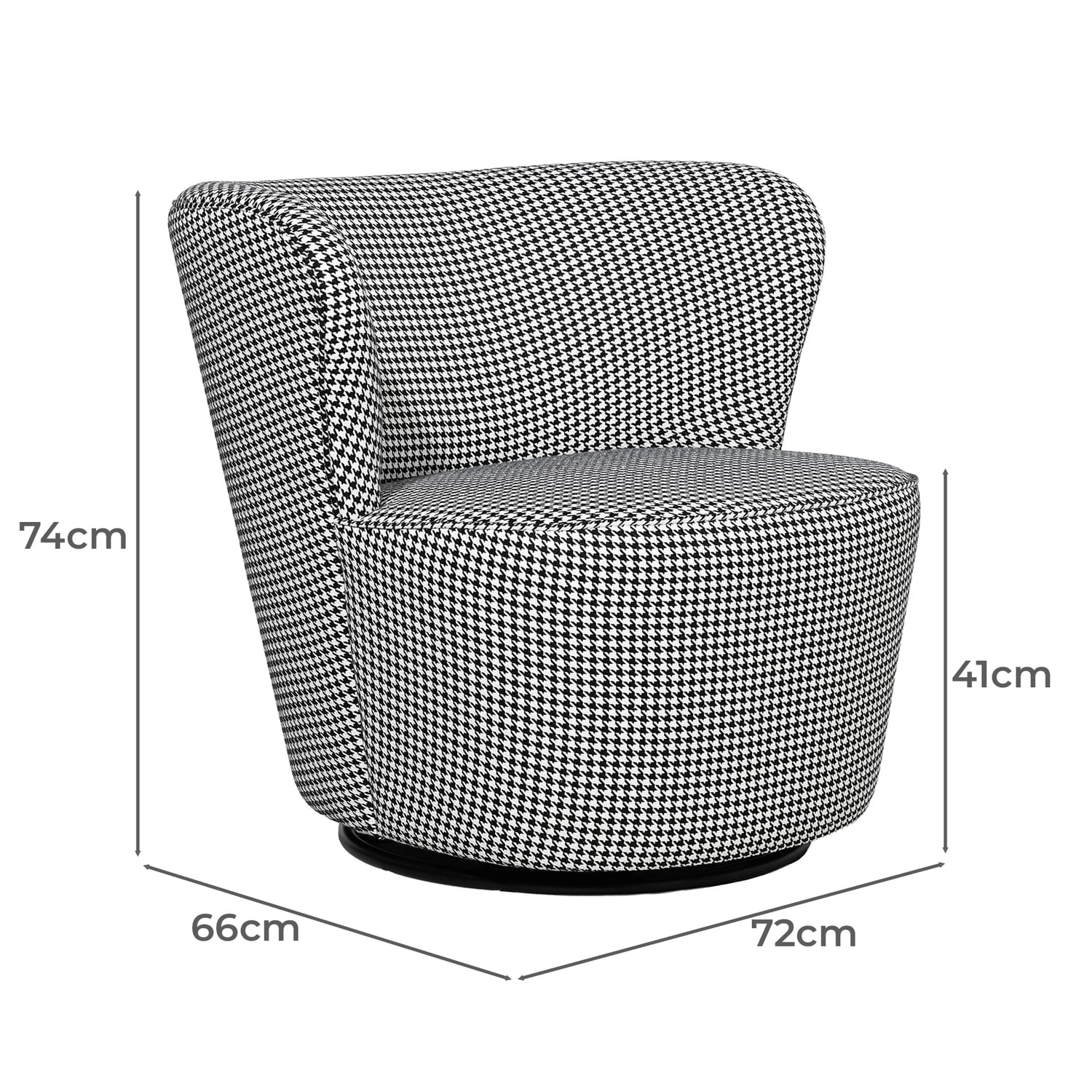 Houndstooth Raeley Swivel Chair