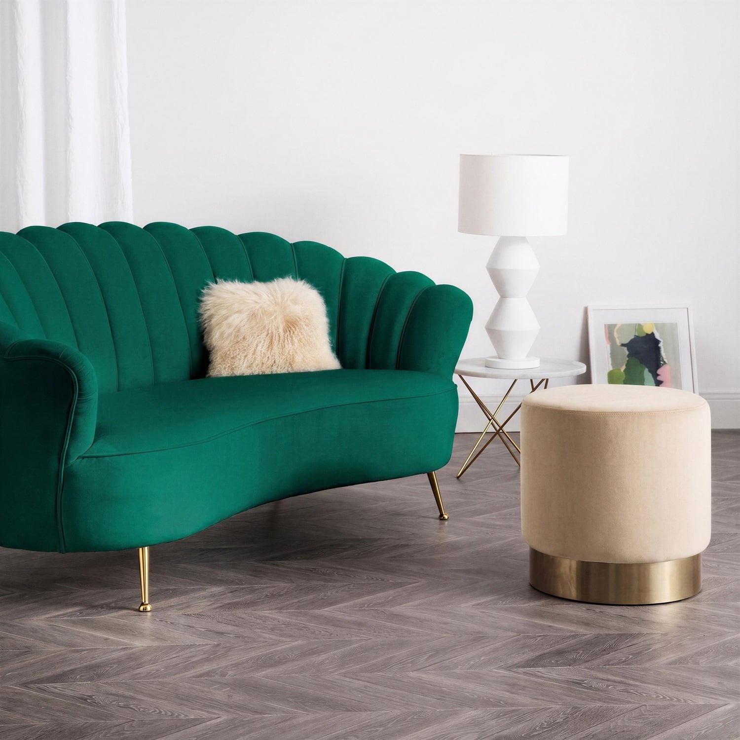 Charlemagne 2 Seater Velvet Sofa