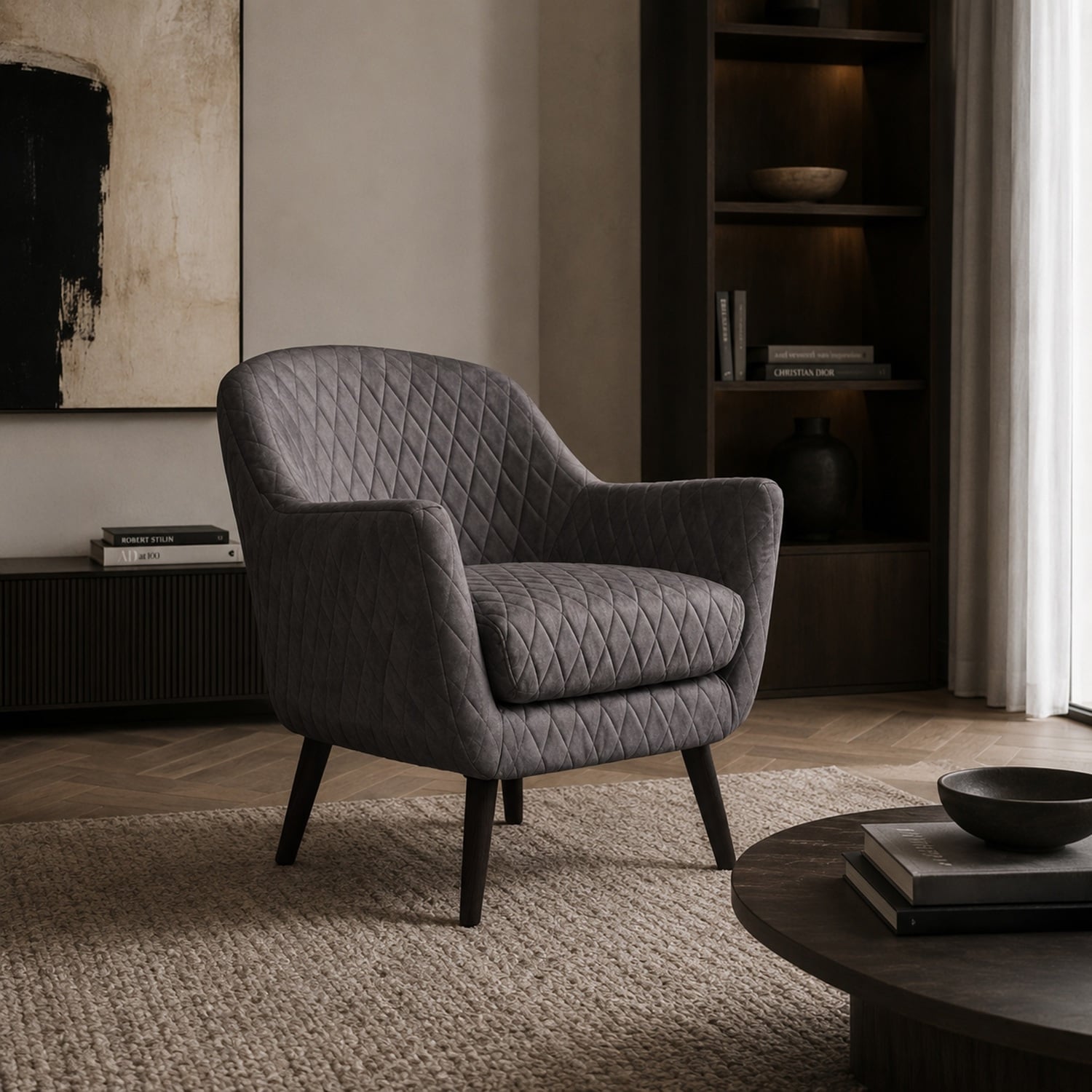 Charcoal Club Chair