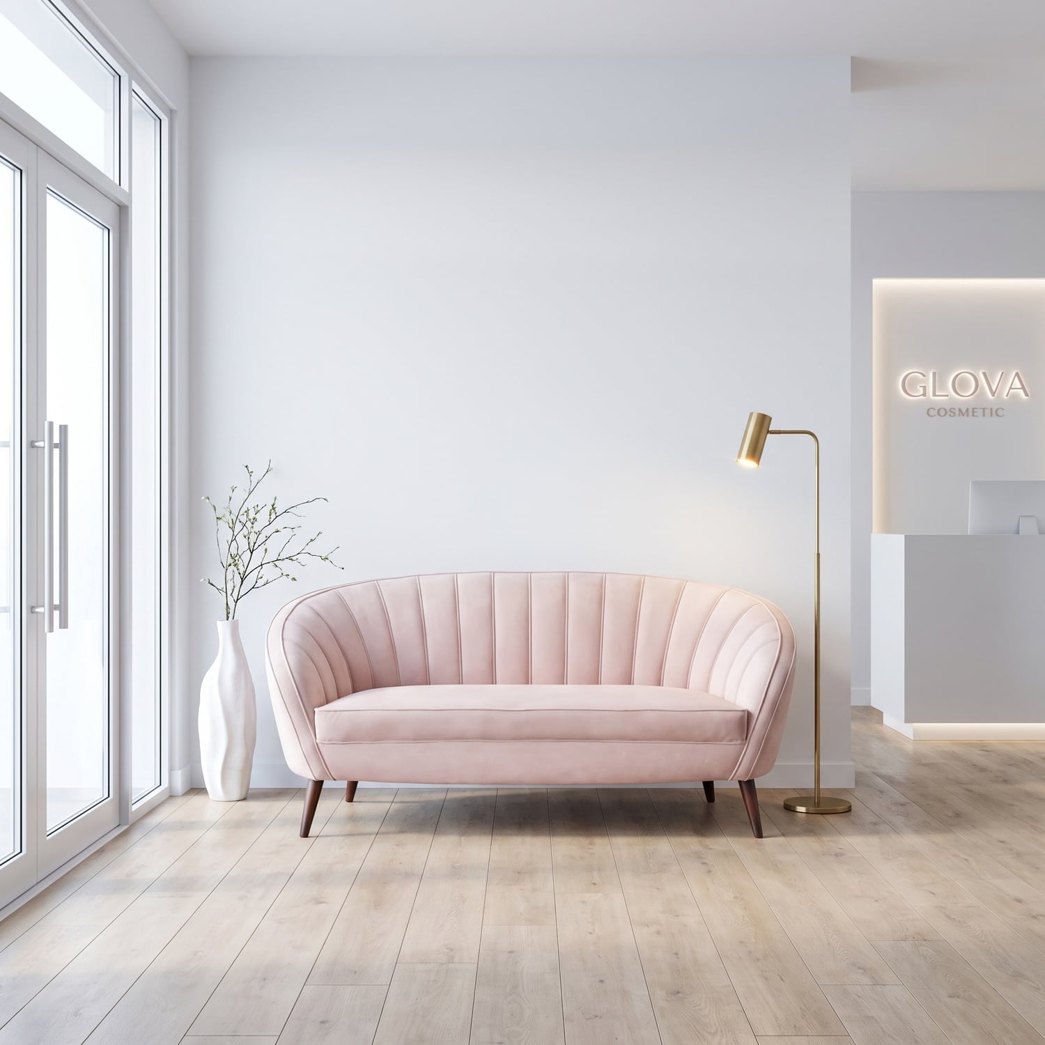 Bernier Velvet Sofa