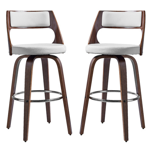 Extra Tall Bar Stools | Temple & Webster - Oslo High Back Barstools (Set of 2)