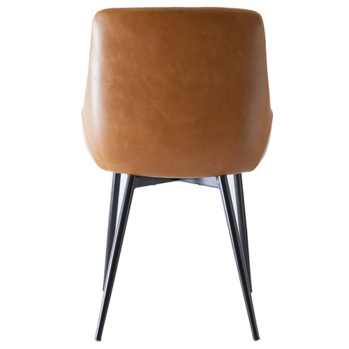 Tan Como Faux Leather Dining Chairs