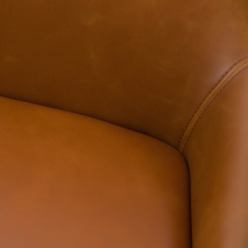 Tan Como Faux Leather Dining Chairs