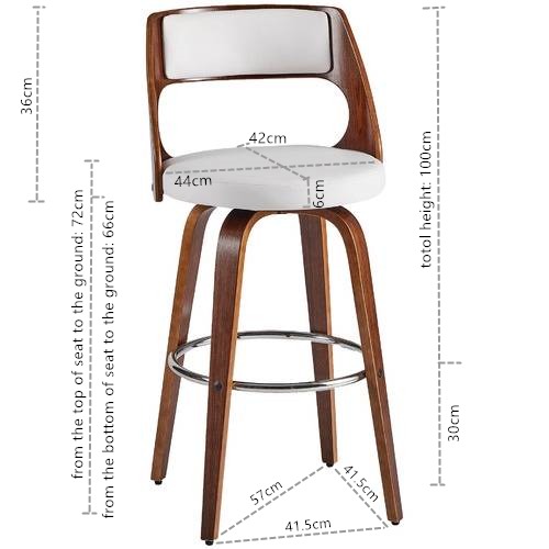 Rowland & Archibald White Zurich Modern Barstools & Reviews Temple