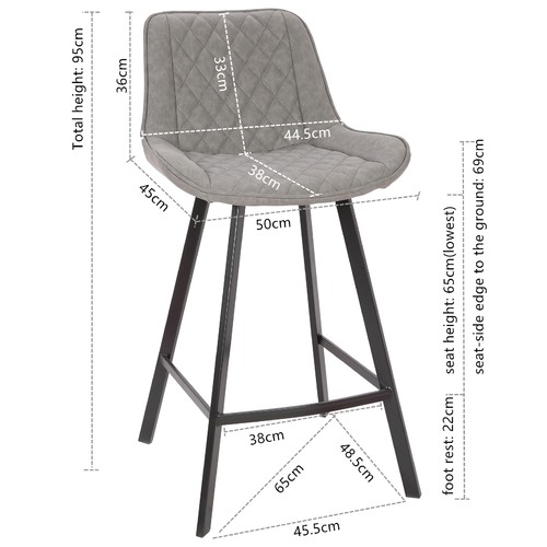 Bordeaux Faux Leather Commercial Grade Barstools
