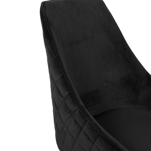 Black Khufra Velvet Dining Chairs